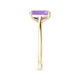 thumbnail image 3 of ANGARA Natural Prong-Set Cushion 2 ct Amethyst Solitaire Ring in 14K Yellow Gold for Women (Size-9x7mm) | February Birthstone, Birthday, Anniversary, Jewelry Gift for Women | Natural Amethyst Ring, 3 of 9