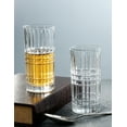 thumbnail image 4 of Lorren Home Trends Tall 12 Ounce Drinking Glass-Textured Cut Glass, Set of 6, 4 of 6