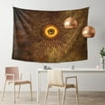 thumbnail image 2 of Surreal Art Eye Tapestry, Brown Secretive Creepy Wall Hanging Tapestries Dorm Room Home Decor, 60" x 40", 2 of 7