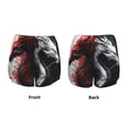 thumbnail image 5 of Picia Cool Black And White Dragon Pattern Women's 2 in 1 Athletic Running Shorts High Waisted Workout Casual Gym Sweat Shorts with Comfy Liner Zipper Pockets-Large, 5 of 9