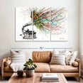 thumbnail image 2 of Elephant Stock Radical Rhapsody Wall Art - Horizontal Multi Panel Canvas - Living Room Wall Decor - Music Multi Panel - Gray And Gold Decor By Ashvin Harrison - 65" x 42", 2 of 8