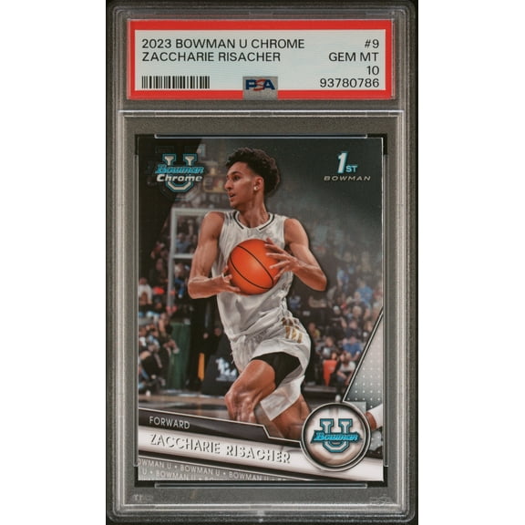 2023 Topps Bowman U Chrome Zaccharie Risacher #9 1st Bowman PSA 10