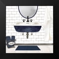 thumbnail image 2 of Reed, Tara 20x20 Black Modern Framed Museum Art Print Titled - Farmhouse Bath II navy-Sink, 2 of 5