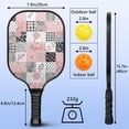thumbnail image 3 of Pickleball Paddles Set,Pioneer Flower Floral Print Pattern Fiberglass Surface Pickleball Racket Set with 2 Indoor Outdoor Pickleball Balls and Pickleball Bag,Pickle-ball Equipment, 3 of 6