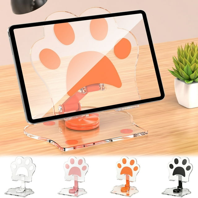 Uscallm 4Pcs Rotating Tablet Stand Desktop Phone Holder Portable Foldable Adjustable Angle for Tablet Kindle E-Reader Smartphone Laptop Desk Office Home