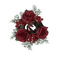 thumbnail image 1 of Coronas de anillos de velas,Corona,velas,anillos,flores artificiales,vegetación Estilo B, 1 of 9