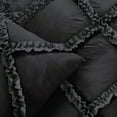 thumbnail image 3 of Diamond Ruffle Duvet Cover 3 Piece Set with Zipper, 400 Thread Count & 100% Egyptian Cotton, Luxury Design and Quilts Protector with Pillowcases - Dark Gray Solid, King Size., 3 of 5