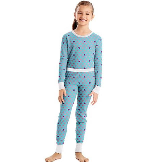 THERMAL KNIT PAJAMA SET features Pink Hearts fits American Girl