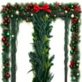 thumbnail image 6 of 6ft Real Touch Christmas Garland, Artificial Norfolk Pine Cypress Greenery for Mantle, Stairs, Table, Indoor Outdoor Holiday Decor, Xmas Home Decoration, 6 of 8