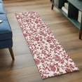 thumbnail image 4 of Farmhouse Red Large Area Rugs for Bedroom Living Room, Soft Non Slip Carpet Bedside Rug, Vintage Flower Leaf Botanical Plant Rectangular Floor Cover Kitchen Accent Rug 2'x6' for Dining Room/Office, 4 of 9