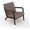 Chenille brown, variant on Modern Mid-Century Accent Chair – Wide-Wale Corduroy Lounge Armchair with Lumbar Pillow, Sturdy Wood Frame – Comfortable Reading Chair for Living Room, Bedroom, Office – 5mm Corduroy, Brown