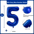 thumbnail image 2 of Globo Yeodong, número 5, color azul marino, lámina de helio, 40 pulgadas, 2 of 7