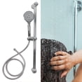 thumbnail image 1 of Shower Slide Rail Set, 1.5m G1/2 Hose Antirust 304 Stainless Steel 360 Rotation Shower Head  for Home, 1 of 8