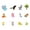 B, variant on Goowood Animal Refrigerator Magnets for Toddlers 12 piece 3D PVC Educational Learning Toys with Full Magnetic Back for Fridge Whiteboard