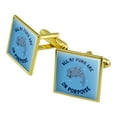 thumbnail image 1 of All My Puns Are On Porpoise Purpose Funny Humor Square Cufflink Set - Silver or Gold, 1 of 6