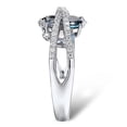 thumbnail image 5 of Anillo HUOGUO Butterfly Diamond, aleación azul en forma de corazón, 5 of 5