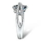 thumbnail image 5 of Anillo HUOGUO Butterfly Diamond, aleación azul en forma de corazón, 5 of 5