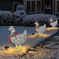 thumbnail image 4 of Pollo iluminado con bufanda, decoración navideña, adornos navideños. Sailing Electrónica, 4 of 5