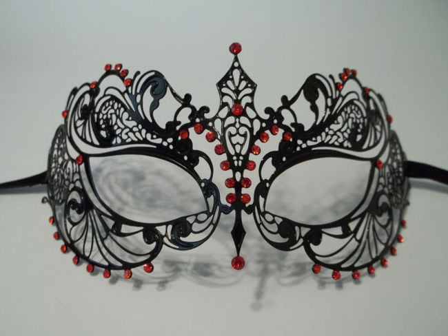 Details about   Filigree Metal Black Woman/Girl Masquerade Mask school prom birthday Dance party 