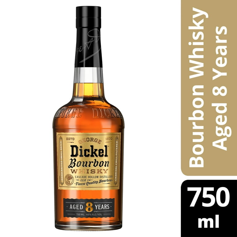 George Dickel Bourbon Whisky Aged 8 Years, 750 mL, 45% ABV