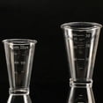thumbnail image 3 of Soidarity 1/2 Uds doble transparente Jigger oz taza de resina de plástico leche té café mezcla Oz escala taza de medición Home Bar se aplica Kits de desorden para acampar L Soidarity  HW5710-02, 3 of 6