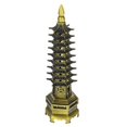 thumbnail image 5 of Wenchang Tower Figurine Alloy Golden Decor for Office Desk Ornament, 5 of 5