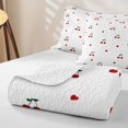 thumbnail image 4 of Erosebridal Minimalist Cherry Heart Twin Quilt Set,Cute Fruit Dot Twin Coverlet Set For Girls,2pcs, 4 of 7