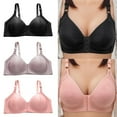 thumbnail image 2 of Popvcly Easy On Front Closure Wireless Comfort Bra for Women, Wireless Cotton Sleep Bras, Size 80/36-100/44, 2 of 6