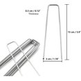 thumbnail image 2 of BRILLAR Clavijas de jardín galvanizadas en forma de U para asegurar membranas de control de malezas, telas, césped artificial, esteras y redes, 2 of 5