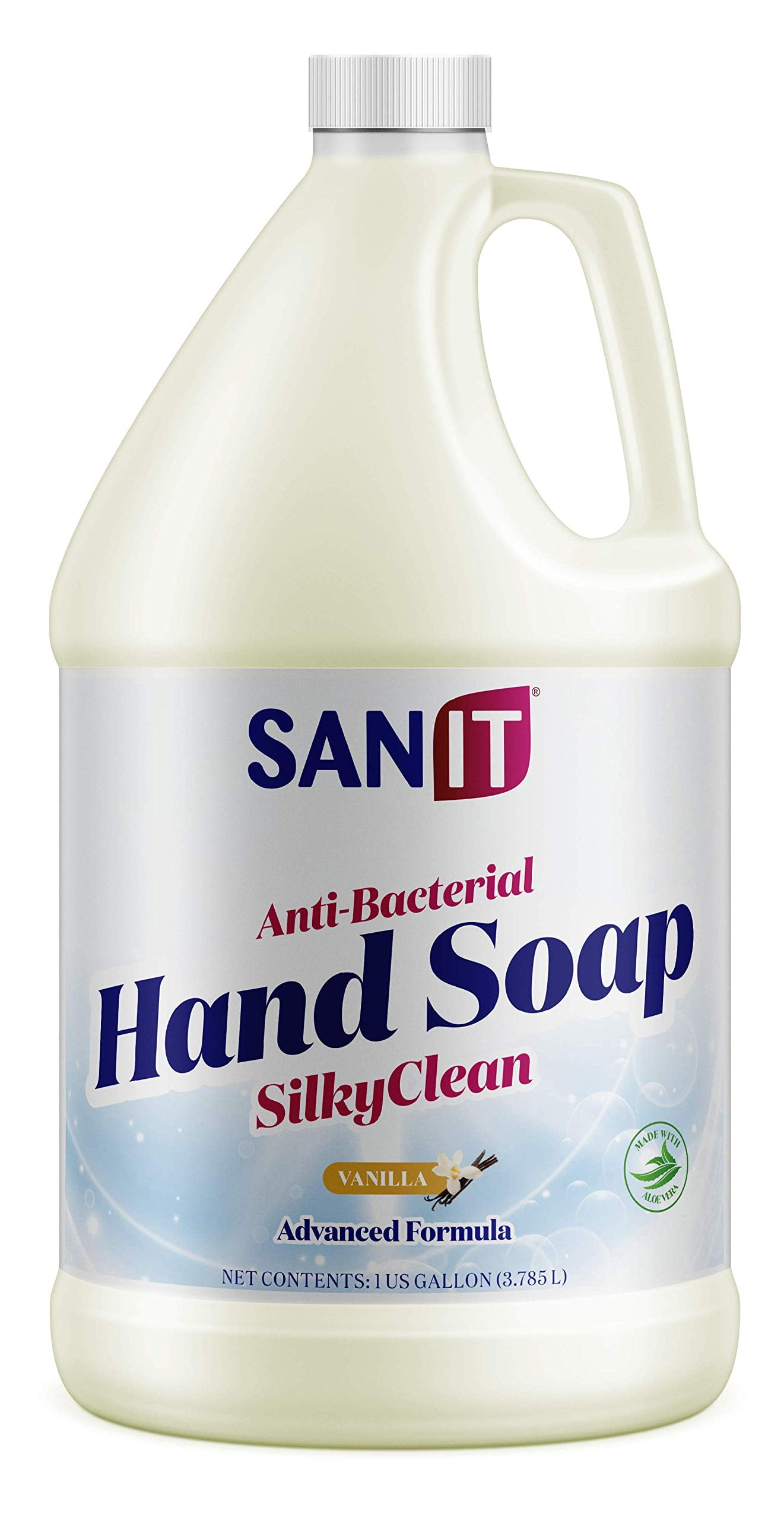 Sanit Silky Clean Antibacterial Liquid Gel Hand Soap Refill Advanced Formula with Coconut Oil
