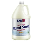 Sanit Silky Clean Antibacterial Liquid Gel Hand Soap Refill - Advanced Formula with Coconut Oil and Aloe Vera - All-Natural Moisturizing Hand Wash - Made in USA, Vanilla, 1 Gallon