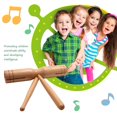 thumbnail image 1 of Beech Wood Double Tone Block Percussion Wooden Crow Musical Instrument, 1 of 5