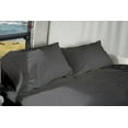 thumbnail image 3 of RV Camper Queen 60" X 80" Sheet Set 600 Thread-Count 100% Egyptian Cotton 8-Inch Deep Pockets - Made for RV - Dark Grey Color, 3 of 7