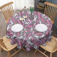 thumbnail image 3 of Pink Breast Cancer Round Tablecloth 60"x60",Wrinkle Wipeable Table Cloth for Kitchen Dining Room Picnic Patio Party, 3 of 6