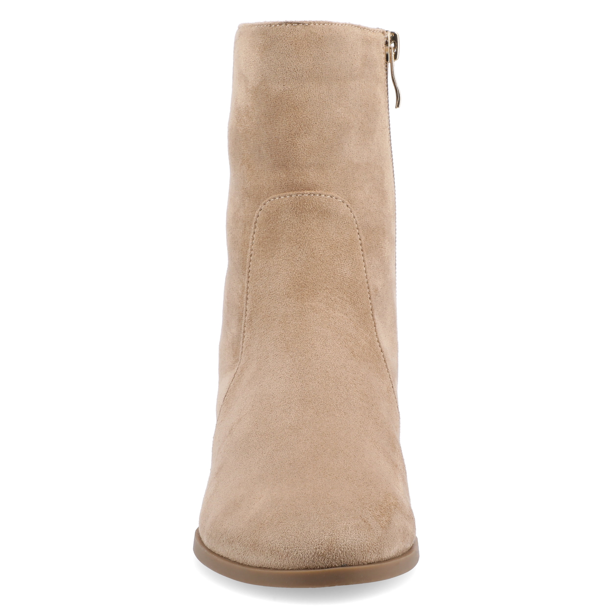 Journee Womens Hayven Stacked Block Heel Almond Toe Booties, Widths Available