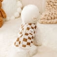 thumbnail image 5 of vnanda Pet Clothes for Dogs Pet Clothes Fashionable Checkerboard Pattern Winter Dog Vest Soft Pet Plush Jacket Coat Pet Supplies Trendy Dog Clothing, 5 of 8