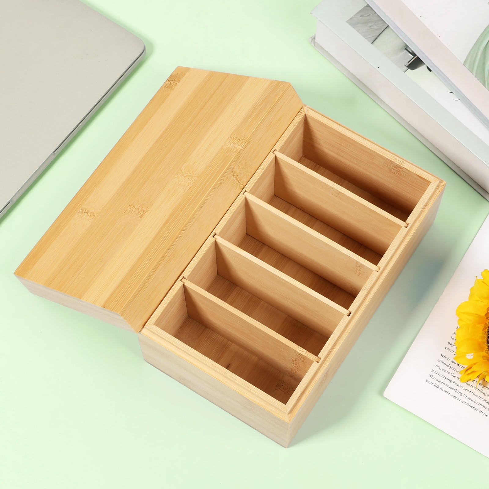 3 x 5in Index Card Holder Set Wood Recipe Box Organizer Index Card Organizer Adjustable Divider Without or With 300 Note Paper for Office Business Home