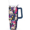 thumbnail image 2 of Cute Canine Design 40oz Water Bottle - BPA Free Dog Lovers Tumbler with Handle & Straw - Gift for Women Coffee Mug, 2 of 7