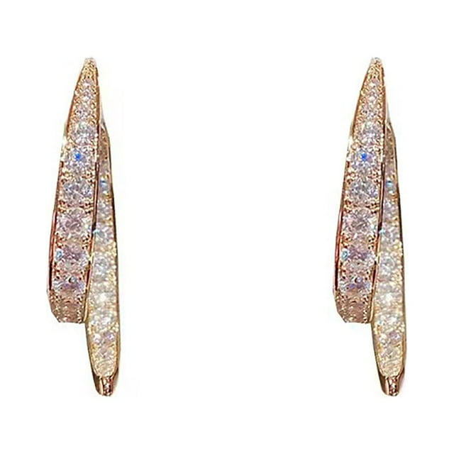 Boucles d'Oreilles Croisées, Boucles d'Oreilles Croisées à l'Avant et à l'Arrière