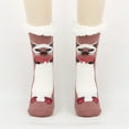 thumbnail image 2 of DHFJKG Women Winter Thick Slipper Socks With Grippers Cute Cat Print Non Warm Fuzzy Socks Christmas Gifts Leisure Sock, 2 of 6