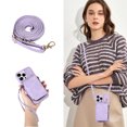 thumbnail image 1 of Allytech Zipper Wallet Case for iPhone 14 Pro, Handbag Phone Case Cover with Card Holder & Crossbody Shoulder Lanyard Strap & Wrist Strap for Women Men for Apple iPhone 14 Pro 5G 6.1" 2022, Purple, 1 of 8