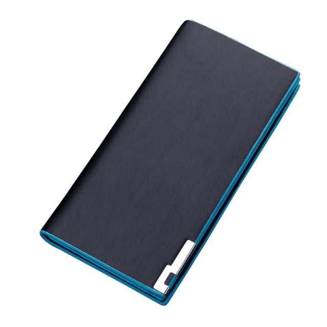 Faraee Mens Wallet Leather RFID Slim Credit Card Holder with Multiple Card Slots Long Bifold Clutch Checkbook