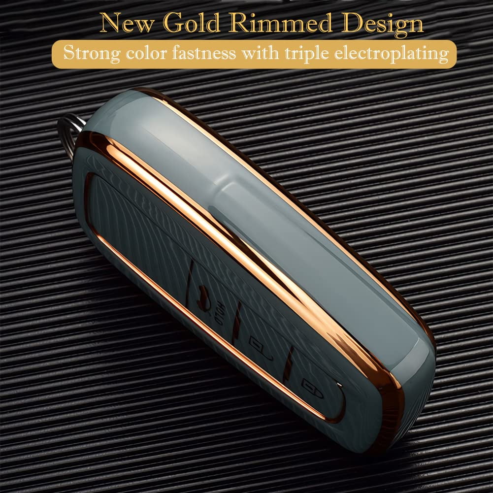 for Toyota Key Fob Cover, for Camry RAV4 Highlander Avalon C-HR Prius Corolla GT86 Key fob case Premium Soft TPU Full Cover Protection Smart Key Holder
