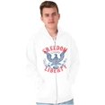 thumbnail image 4 of American Freedom Liberty 1776 Patriot Unisex Fleece Graphic Zip Up Hoodie Brisco Brands 2X, 4 of 6