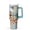 Greenish-blue-1, variant on Tumbler with Handle and Straw for Women, 40 oz Stainless Steel Insulated Tumbler with Lid and Straw 100% Leakproof for Car Cup Holders - Hexagon Mandala Tile Mug for Commuters and Travelers