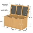 thumbnail image 4 of S-HOME Versatile Solid Wood Outdoor Deck Box with 67 Gallon Capacity, Ideal for Storing Cushions, Toys and Garden Equipment, 4 of 8