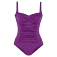 thumbnail image 6 of Beach Wear for Women Vacation New Ladies' Casual and Fashionable Solid Color Bikini Lace up Swimsuit Set Style B-139 Purple 3XL, 6 of 7