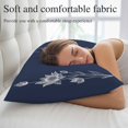 thumbnail image 5 of Navy Blue White Floral Standard Pillow Covers,Abstract Art Summer Botanical Breathable Throw Pillow Cases with Invisible Zipper,Decorative Pillowcase Pillows Protectors for Sofa Bed Chair 20"x26", 5 of 9