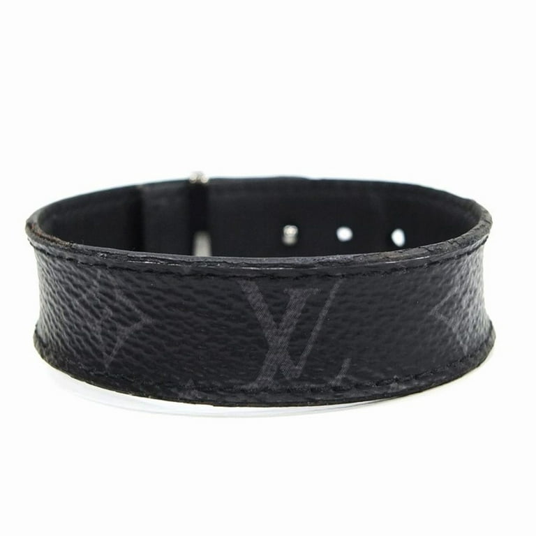 Louis Vuitton Black Leather LV Slim Bracelet Louis Vuitton