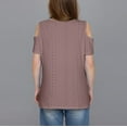 thumbnail image 5 of Ichuanyi Womens Summer Cold Off Shoulder Tops 2026 Casual Cute Short Sleeve Loose Fit T Shirts Blouse, 5 of 8